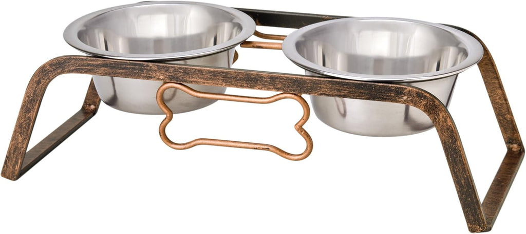 Elevated Dog Bowls – Raised Stainless Steel Dog Bowls with Steel Stand – Non-Skid, No Spill Feeder for Small, Medium