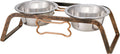 Elevated Dog Bowls – Raised Stainless Steel Dog Bowls with Steel Stand – Non-Skid, No Spill Feeder for Small, Medium