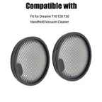 Chuancheng Washable Post-Filter HEPA Filter Replacement for Dreame T10 T20 T30 Handled Vacuum Cleaner (4Pcs)