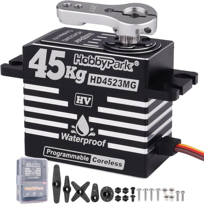 Waterproof RC Servo High Torque Coreless Motor Metal Gear Digital Servo Aluminum Case Parts for 1/8 1/10 RC Crawler