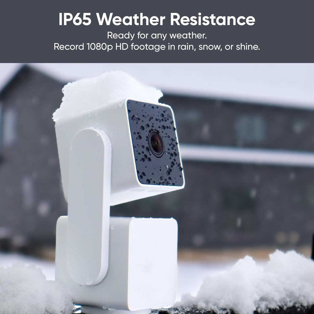 Cam Pan v3, Indoor/Outdoor IP65-Rated 1080p Pan/Tilt/Zoom Wi-Fi Smart Home Security Camera with Color Night Vision