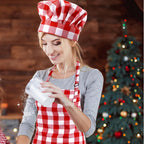 2 Pcs Chef Hat Apron Chef Costume for Women Men Adult