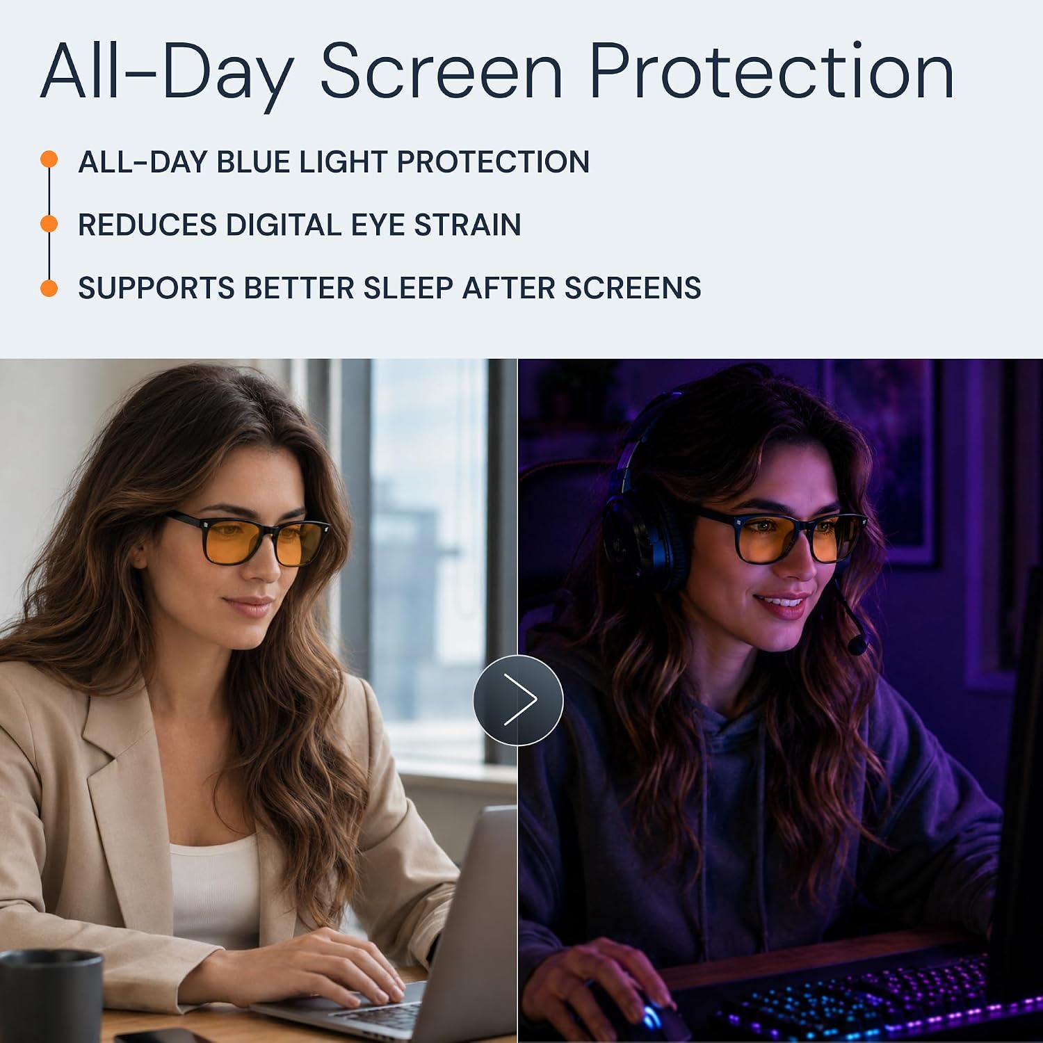High Tech Blue Light Blocking Gaming Glasses | Computer Glasses, Advanced Blue Light Blocking, Screen Fatigue