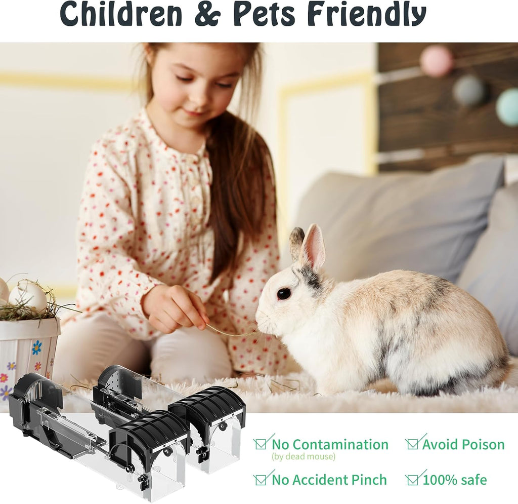 Humane Mouse Trap, 12-Inch Reusable No-Kill Cage for Rats, Chipmunks (1)