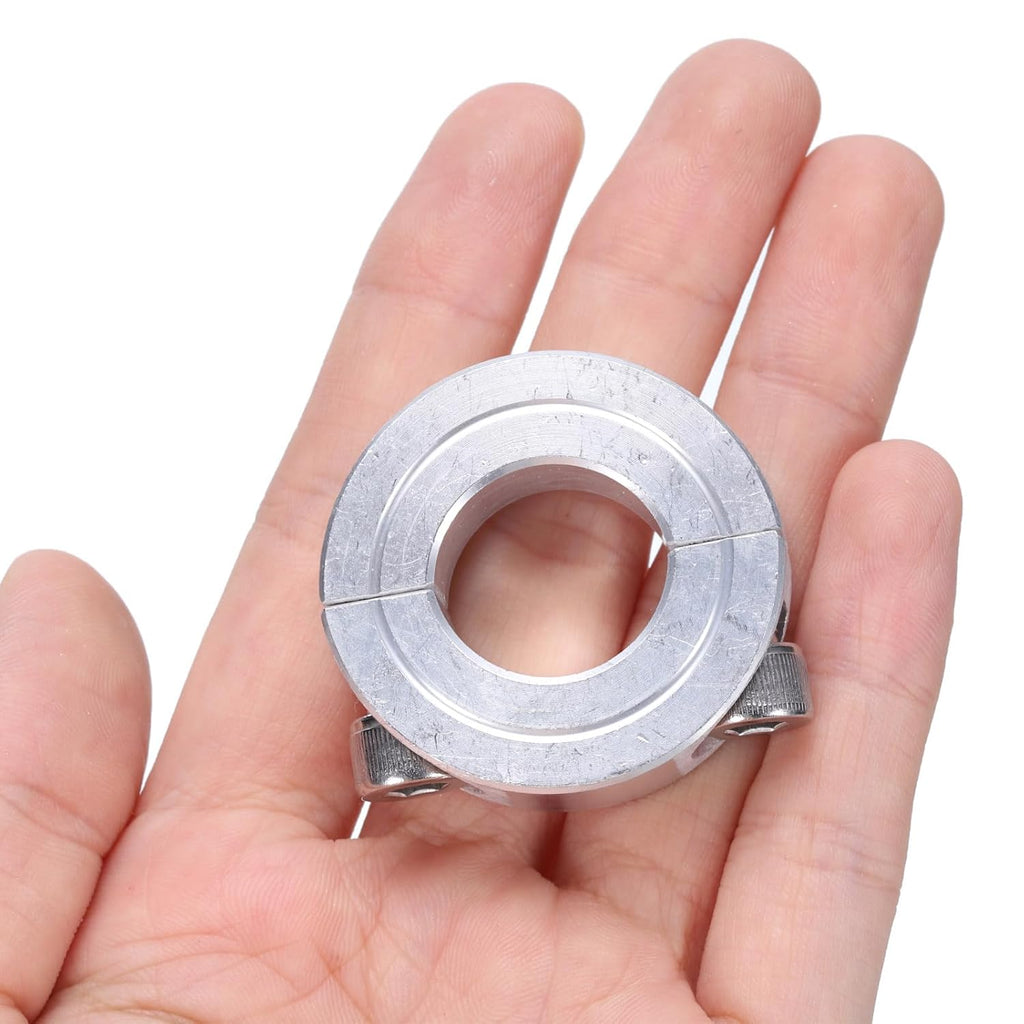 uxcell 2pcs Double Split Clamp-On Shaft Collar 3/4" Shaft, Aluminum Alloy