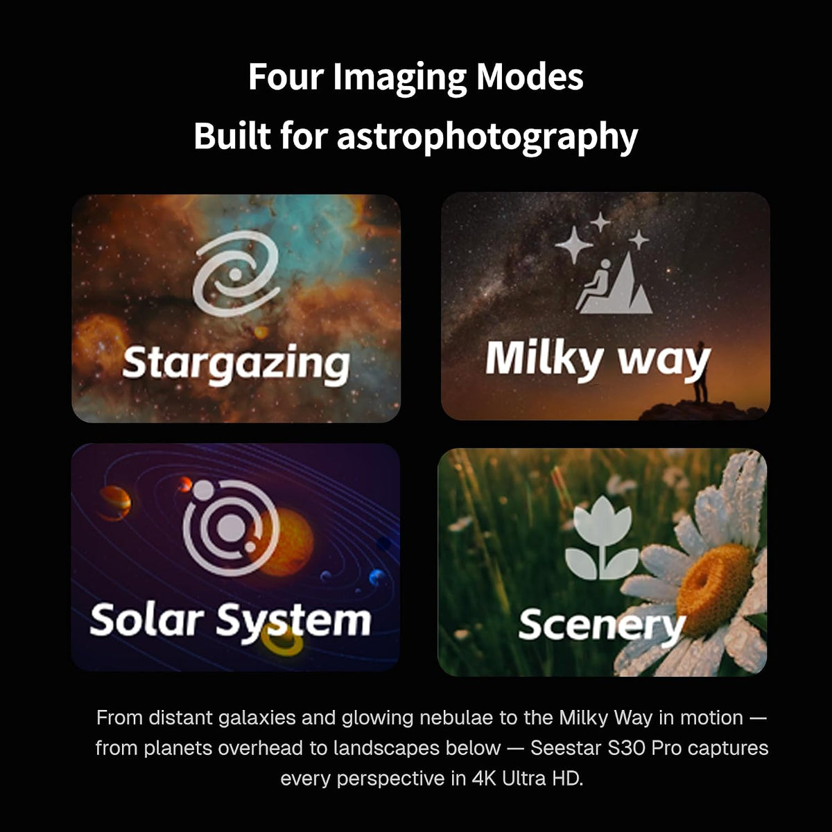 Seestar S30 Pro Smart Telescope, App-Controlled Astrophotography