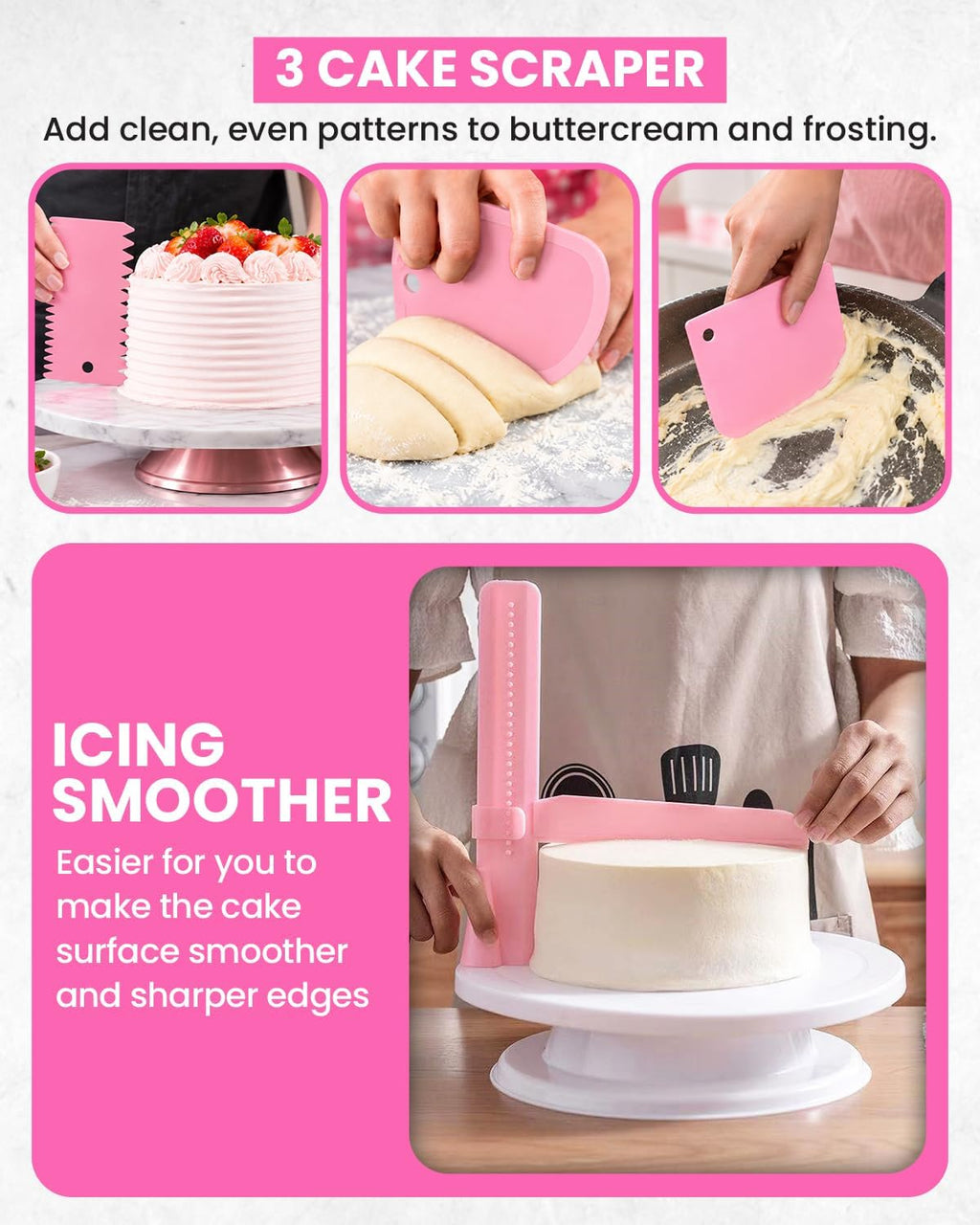 200PCs Cake Decorating Kit with Video Course for Beginners & Pros