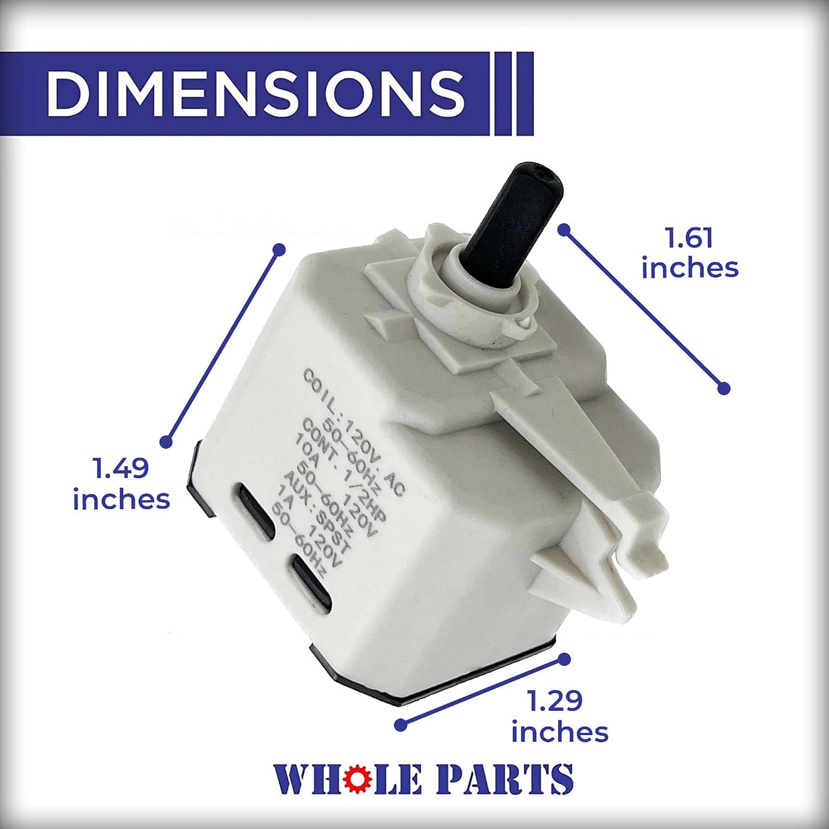 Whole Parts Upgraded Dryer Push-to-Start Switch Part# W10446920