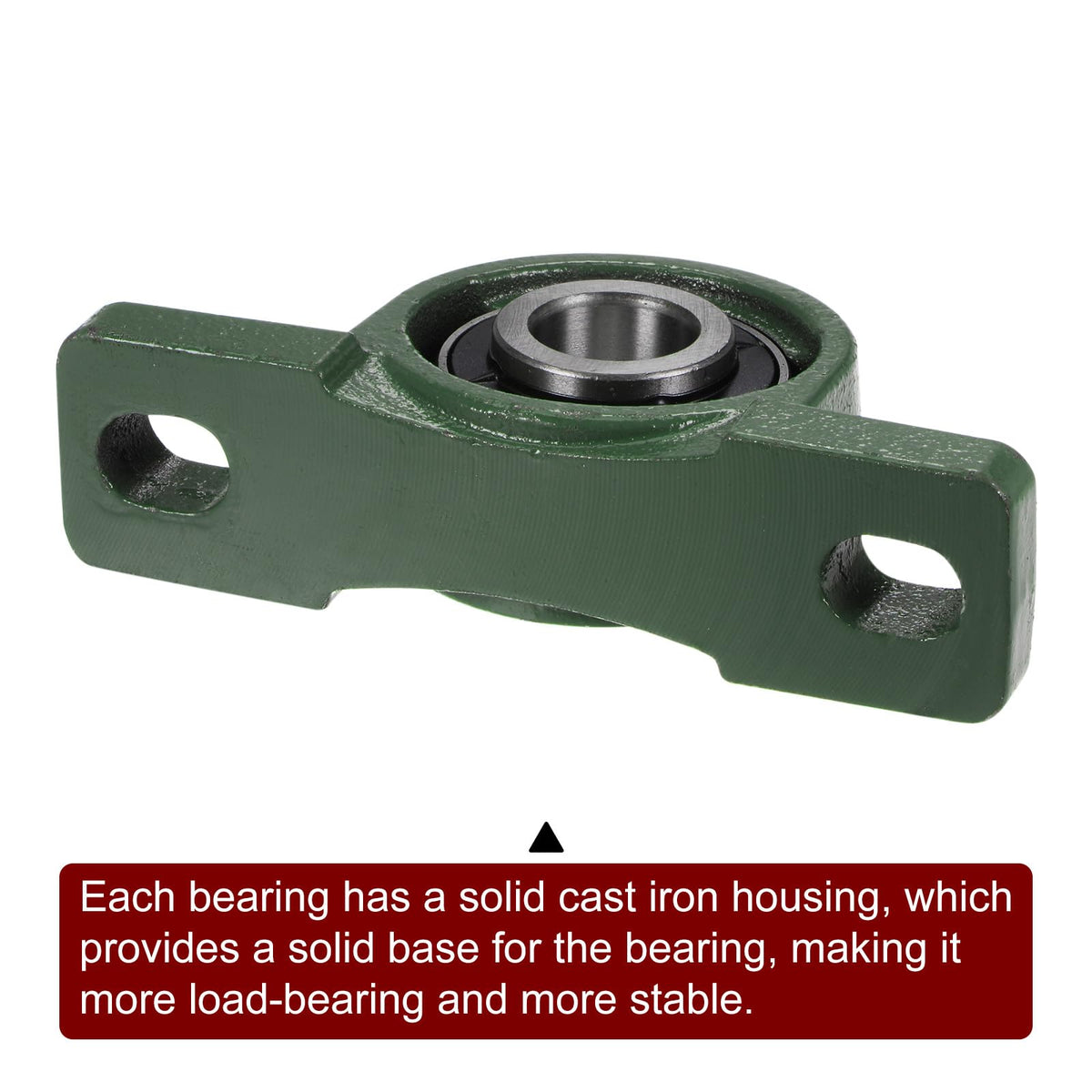 uxcell 6Pcs UCP205-14 Pillow Block Bearing 7/8 in Bore Solid Cast Iron Base