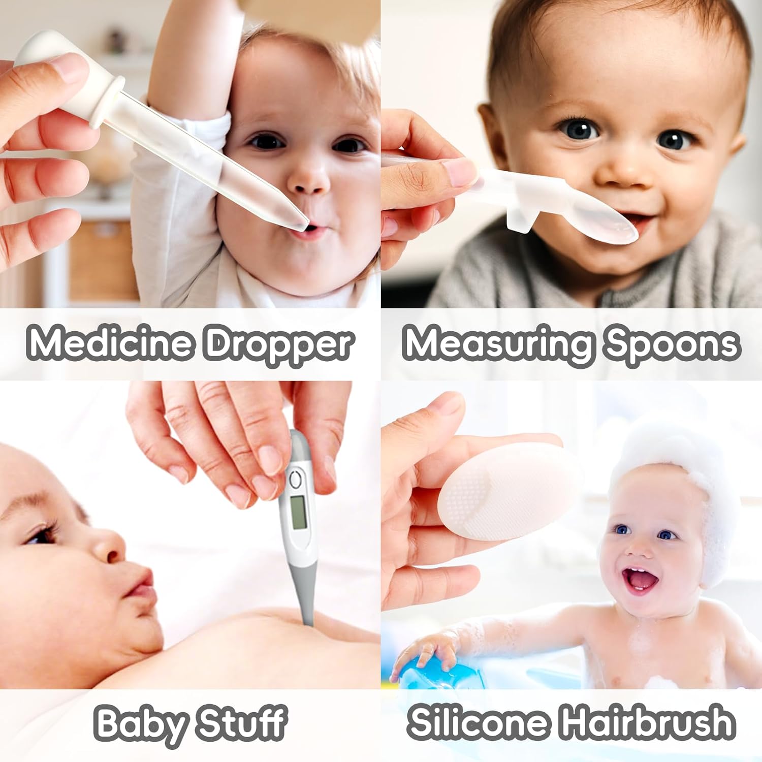 Baby Grooming Kit, Infant Safety Care Set with Hair Brush Comb Nail Clipper Nasal Aspirator,Baby Essentials Kit for