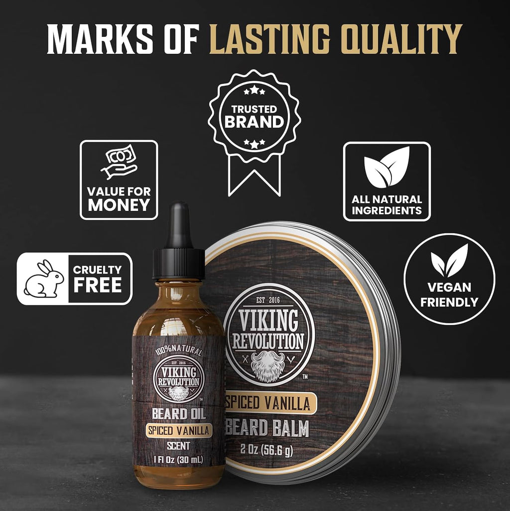 Beard Balm and Beard Oil Bundle - Spiced Vanilla