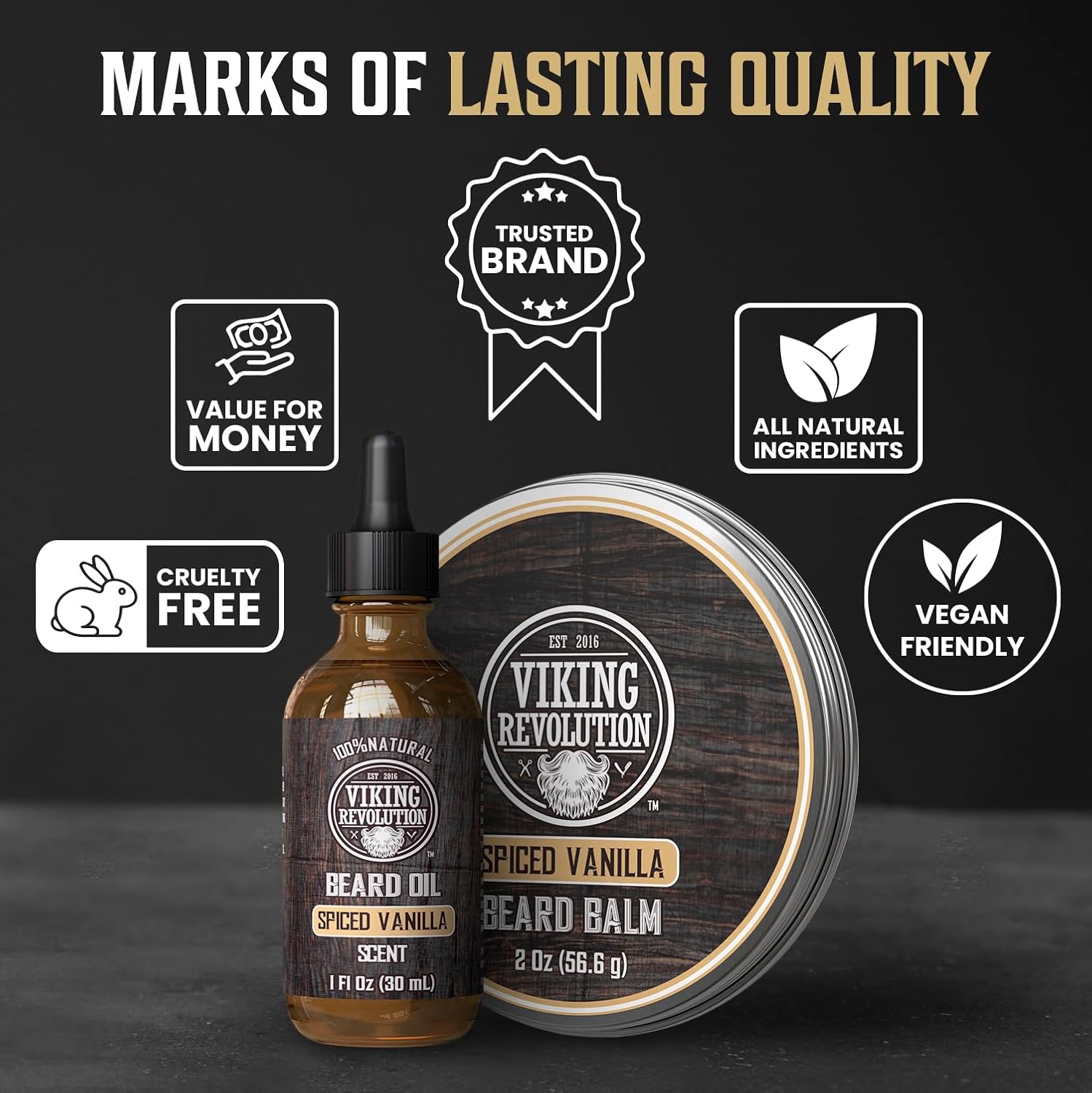 Beard Balm and Beard Oil Bundle - Spiced Vanilla