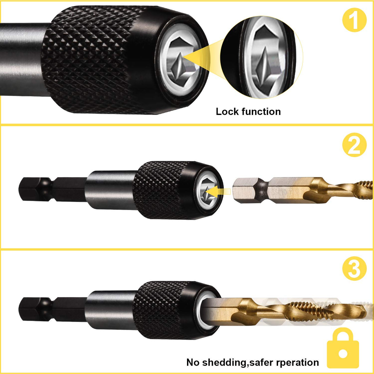 THINKWORK 3-in-1 Combination Drill Tap & Tap Bit Set