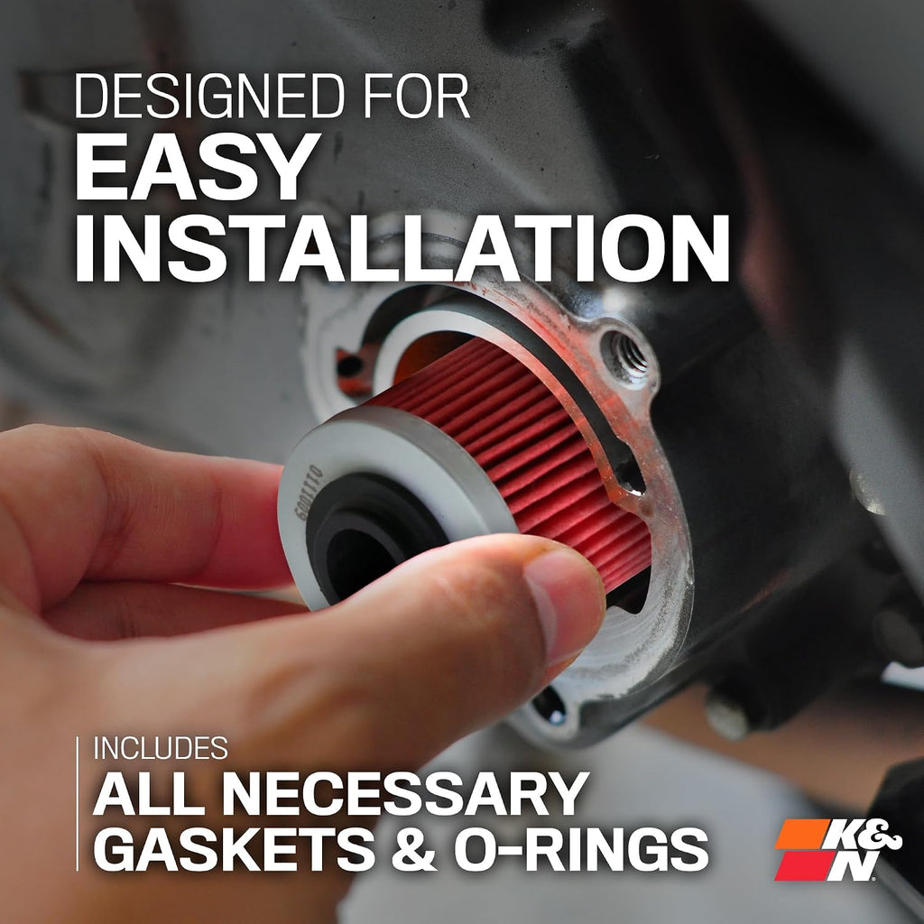 K&N Motorcycle Oil Filter: High Performance, Premium, KN-155