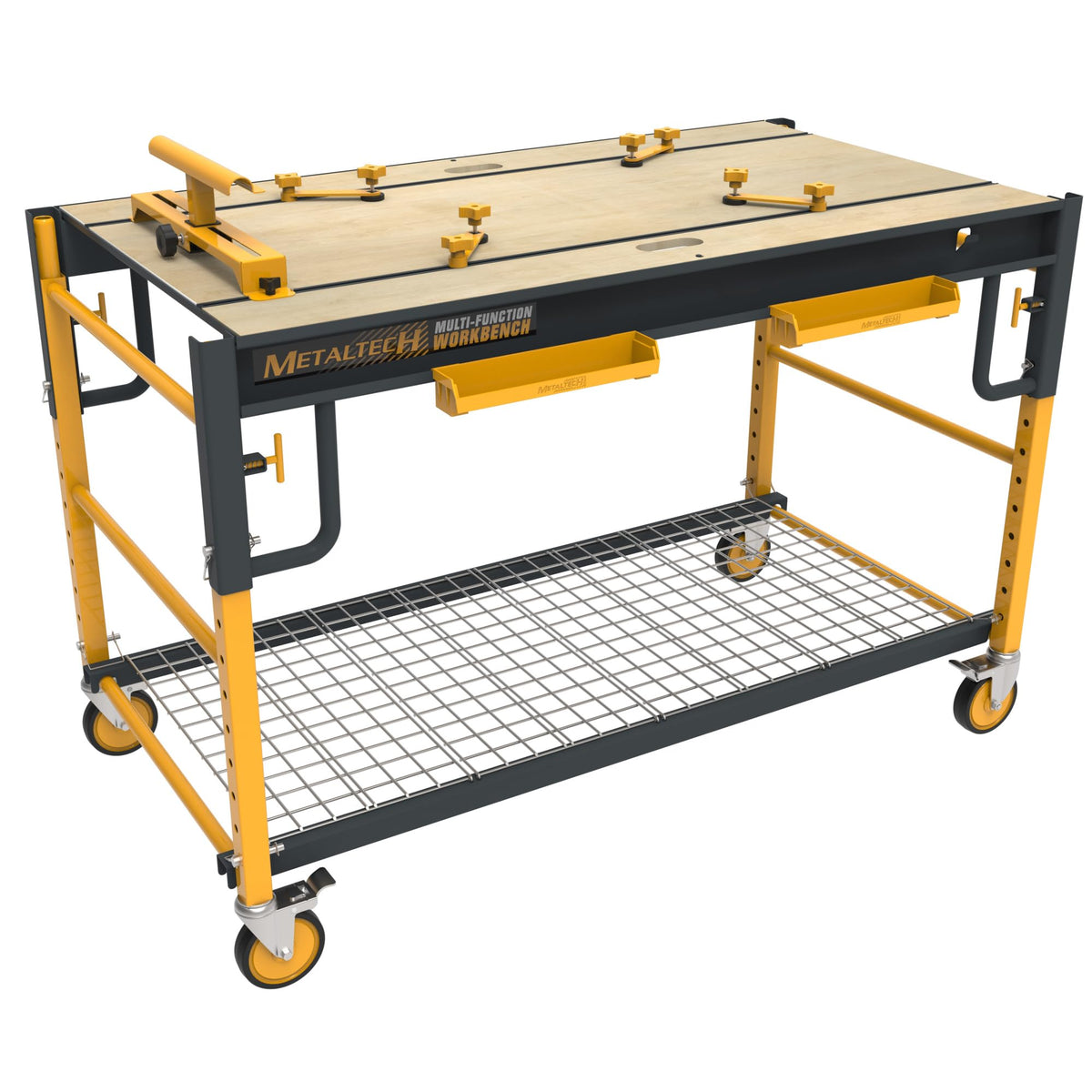 5-in-1 Multifunction Workbench, Miter Saw Stand, Workbench, Utility Cart, Work Platform + Storage Rack, Model# I-SB3M