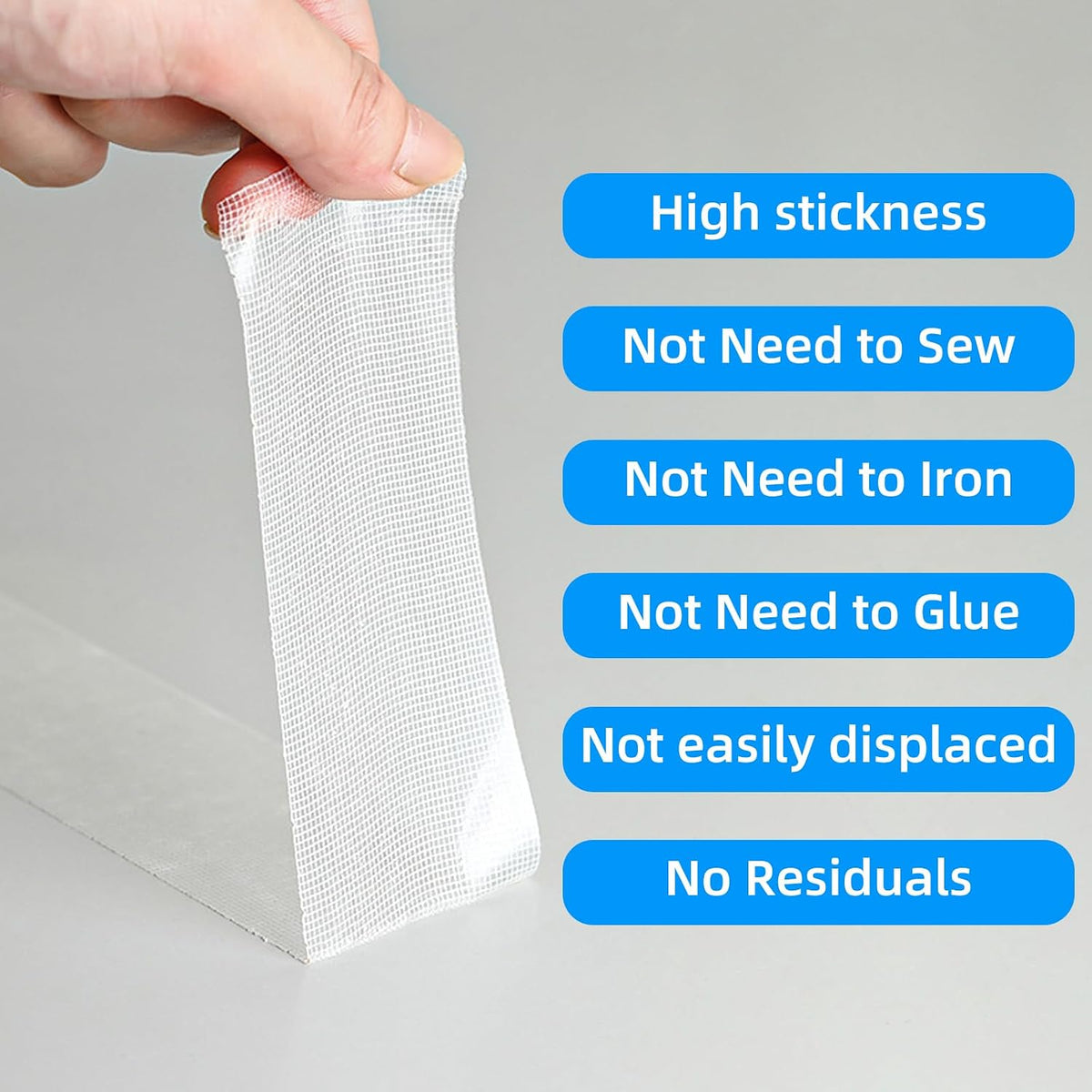 Grid Double Sided Fabric Tape Heavy Duty Double Stick Carpet Tape
