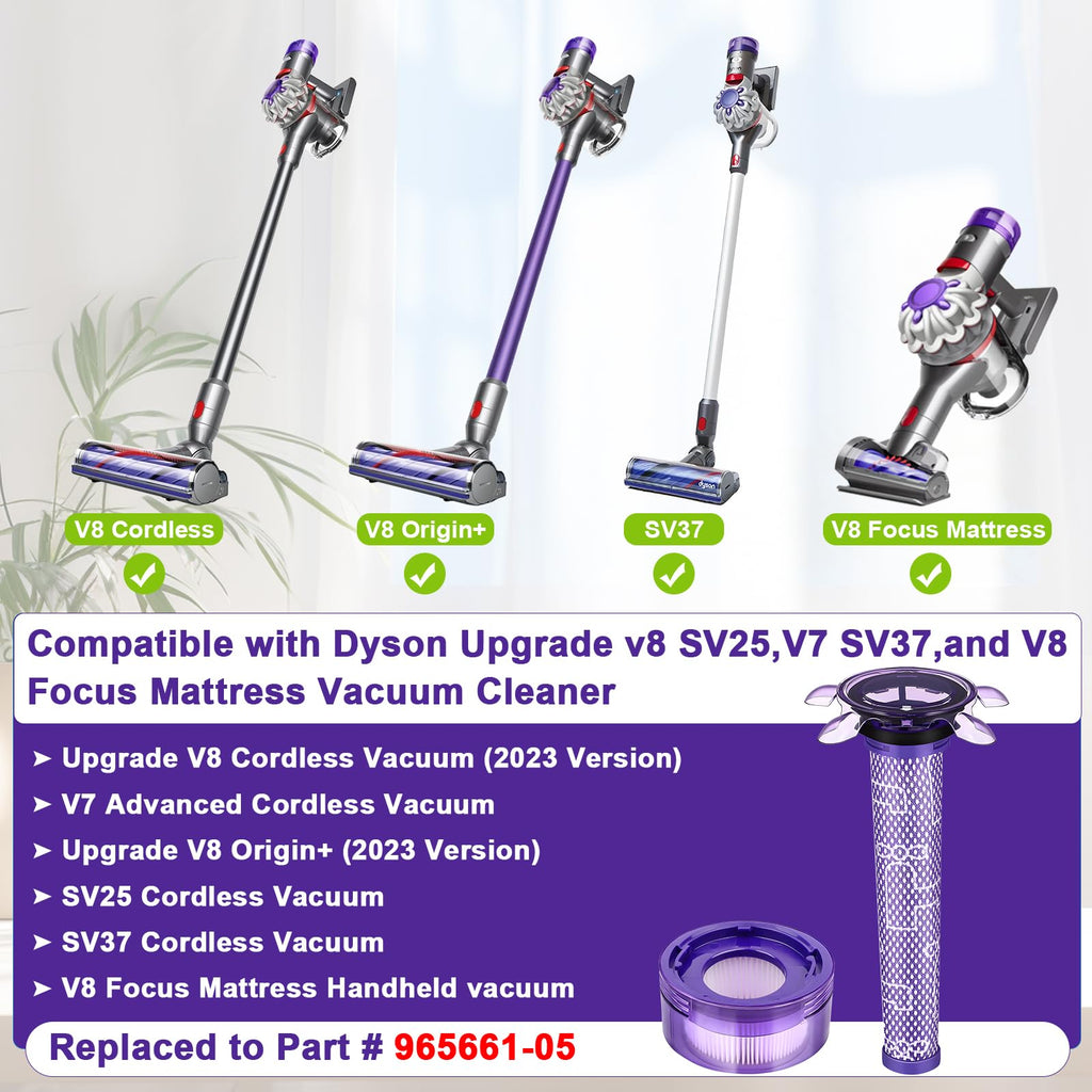 Upgraded V8 Filter for Dyson V8 V7 New Version SV25 SV37 V8 Animal Extra