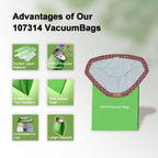 30 Pack 107314 Vacuum Bags Compatible with ProTeam 6 QT