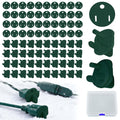 40Set Weatherproof Gaskets & Plug Protector Covers for Extension Cord,Green