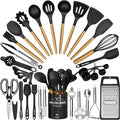 Kitchen Utensils Set- 34PCS Silicone Cooking Utensil with Holder, Umite Chef Heat Resistant Kitchen Spatula Set for