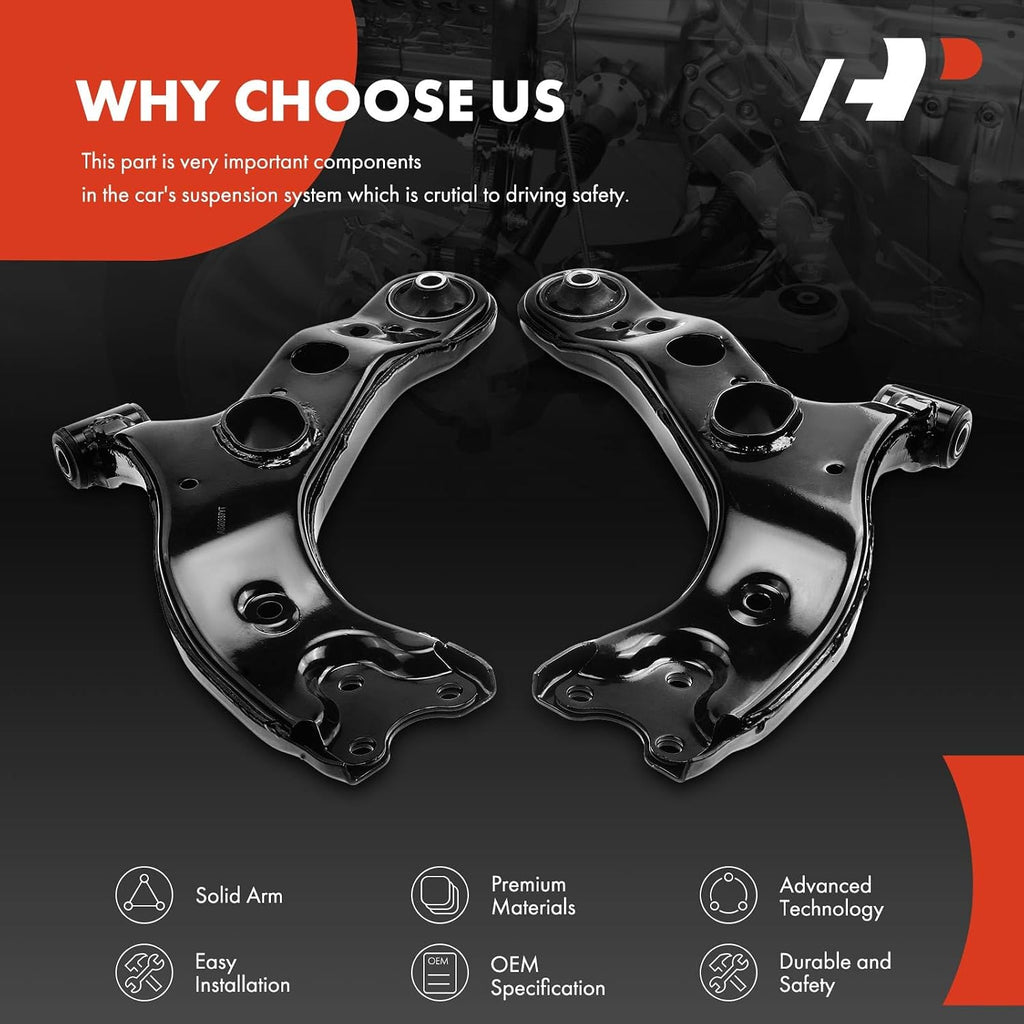 A-Premium Front Lower Control Arm, with Bushing, Compatible with Toyota