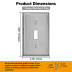 BESTTEN 1 Gang Toggle Switch Metal Wall Plate 10 Pack, Standard Size