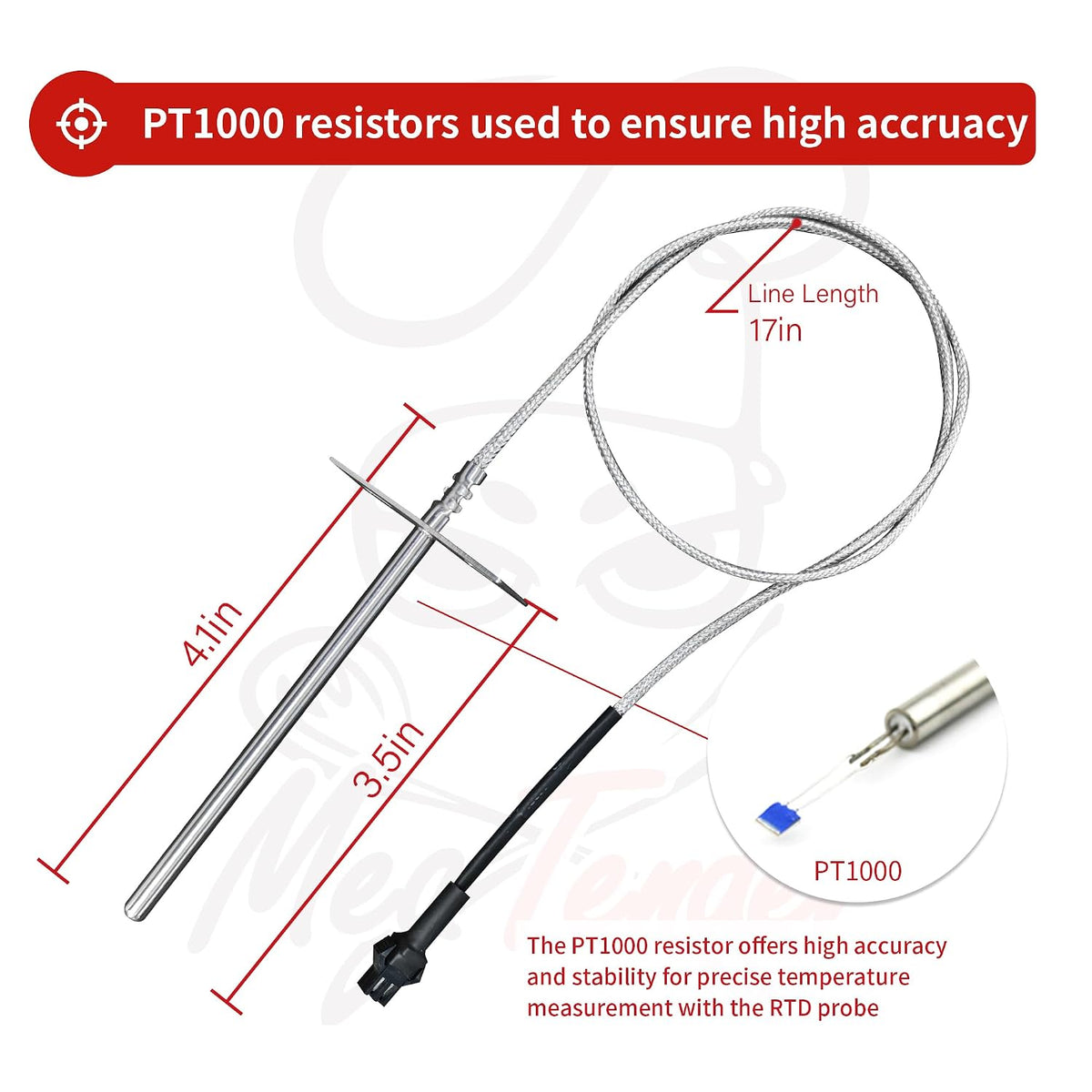 RTD Temperature Sensor Probe for Pit Boss Horizontal Controller