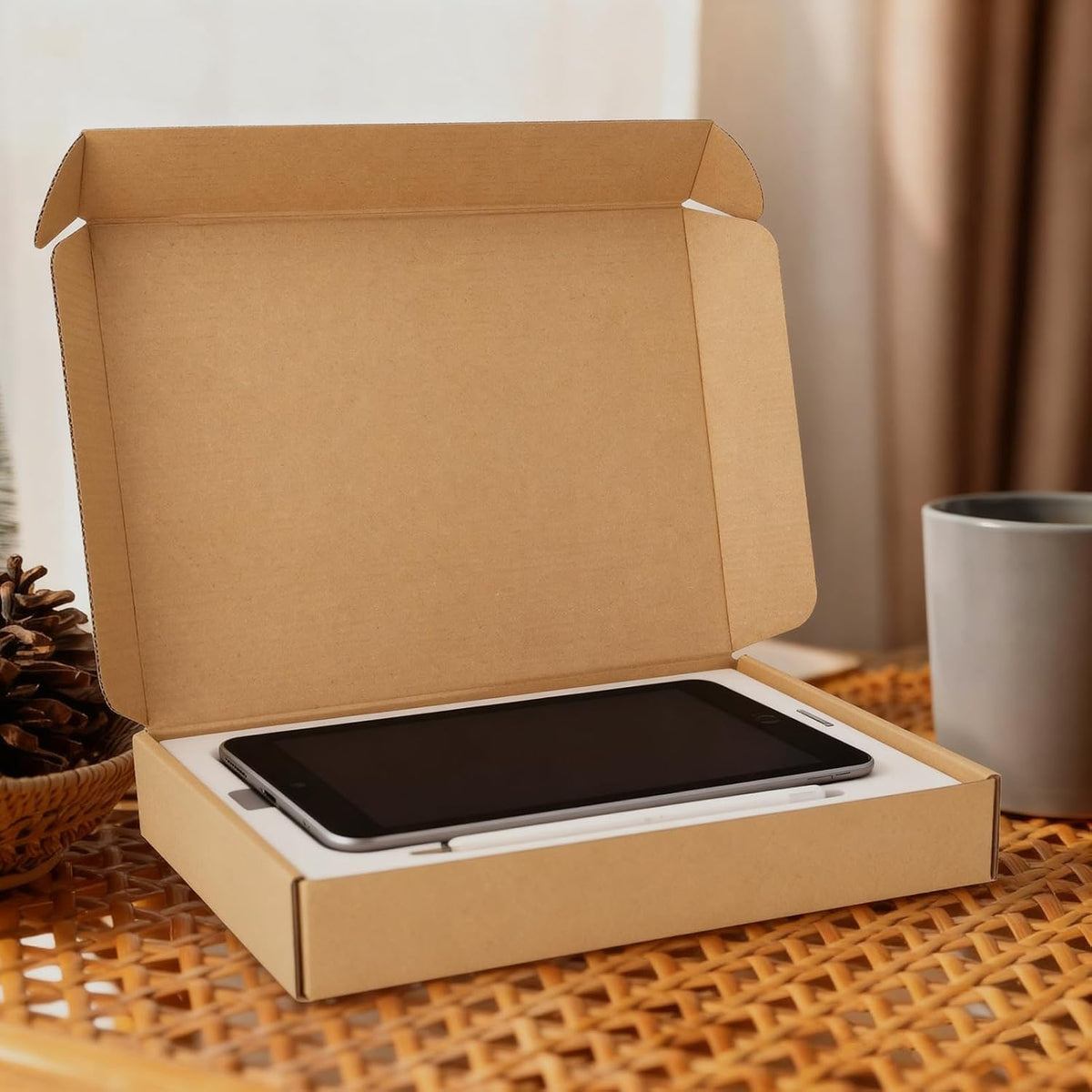 20 Pack 12x9x2 inch Cardboard Shipping Boxes, Brown Mailing Box