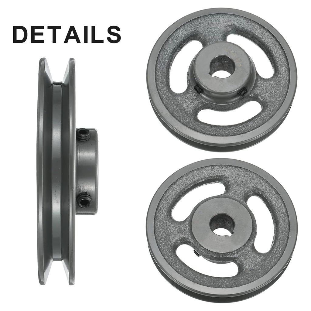uxcell AK49-3/4 V-Belt Sheave 3/4" Bore, 4.75" OD, Single Groove Web Sheave