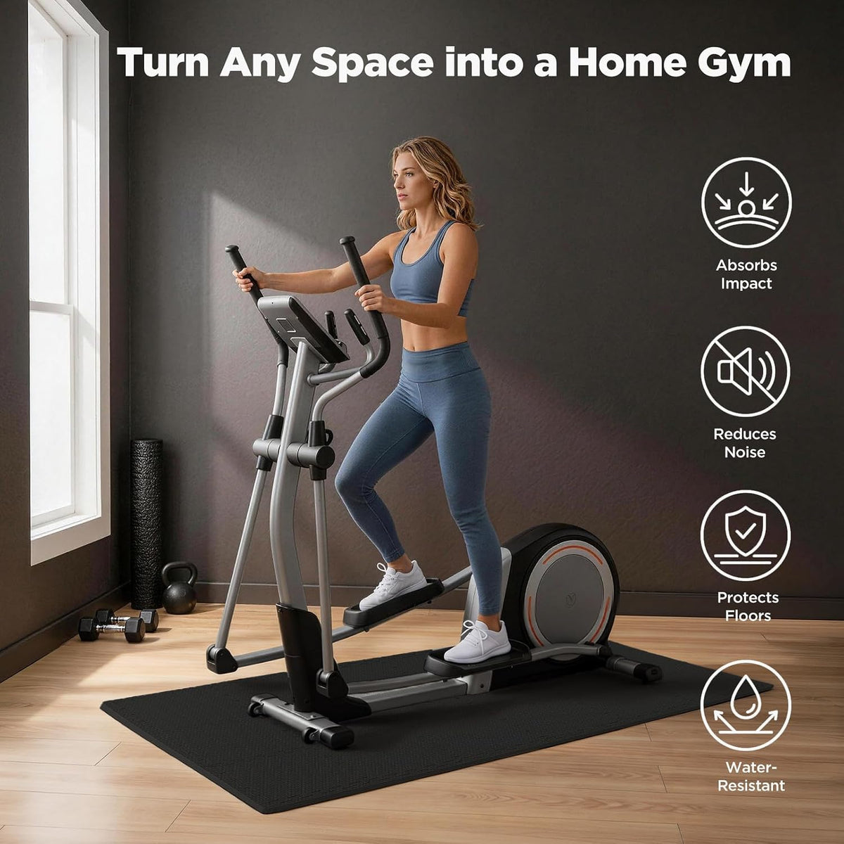 18 PCS Gym Floor Mat, EVA Foam Puzzle Gym Mat, High-Density Interlocking Foam Floor Tiles for Home Gym, Play Workout