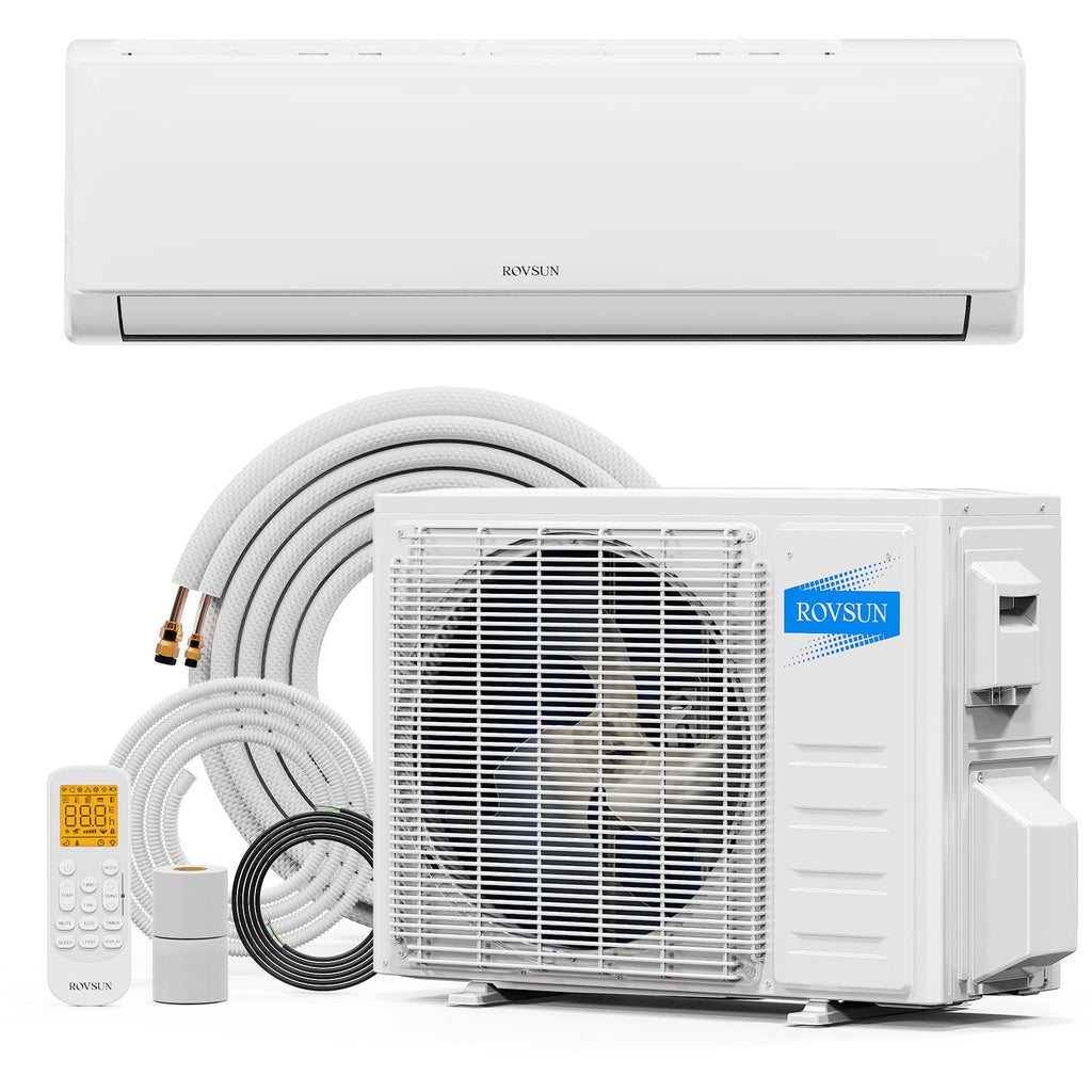 9000 BTU Mini Split AC/Heating System with Inverter, 20 SEER2 Energy Saving 115V Ductless Split-System Air