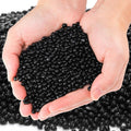 3 LB Small Aquarium Substrate Gravel Sand, Polished Smooth Fish Tank Gravel, Black Crystal Chip Stone, Natural