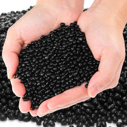 3 LB Small Aquarium Substrate Gravel Sand, Polished Smooth Fish Tank Gravel, Black Crystal Chip Stone, Natural