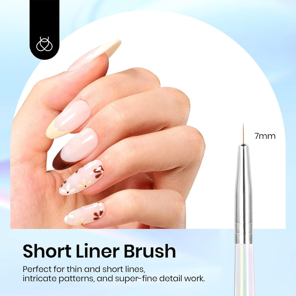 Beetles Nail Art Pens Brushes, 5pcs Nail Art Liner Brushes Set Painting