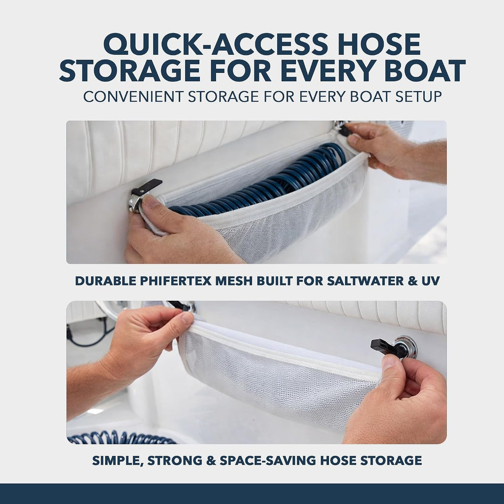 South Wind Designs Hose Hammock, Boat Washdown Hose Holder, Snads, Gray