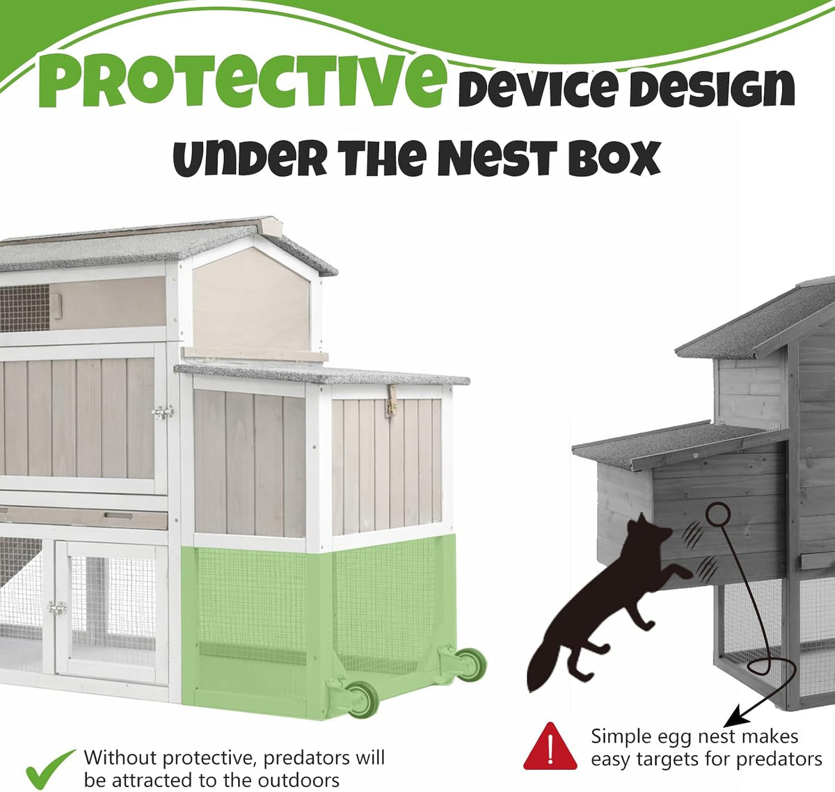 78" Mobile Chicken Coop with Wheels, Large Outdoor Hen House with Nesting Box, Run Ramp, and Pull-Out Tray for 2-4