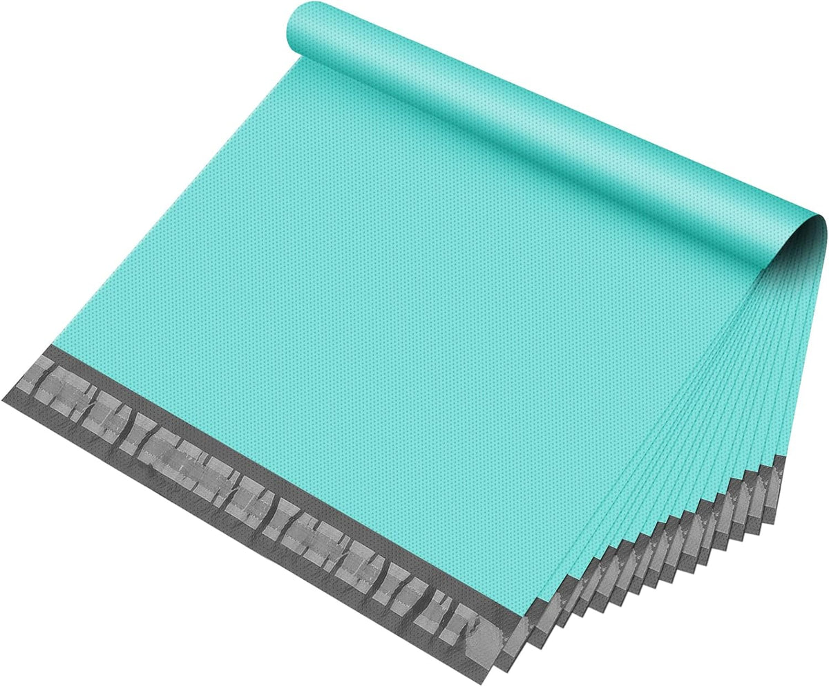 Poly Mailers 12x15.5" 100 Pc,Medium Shipping Bags Embossed Dots Teal