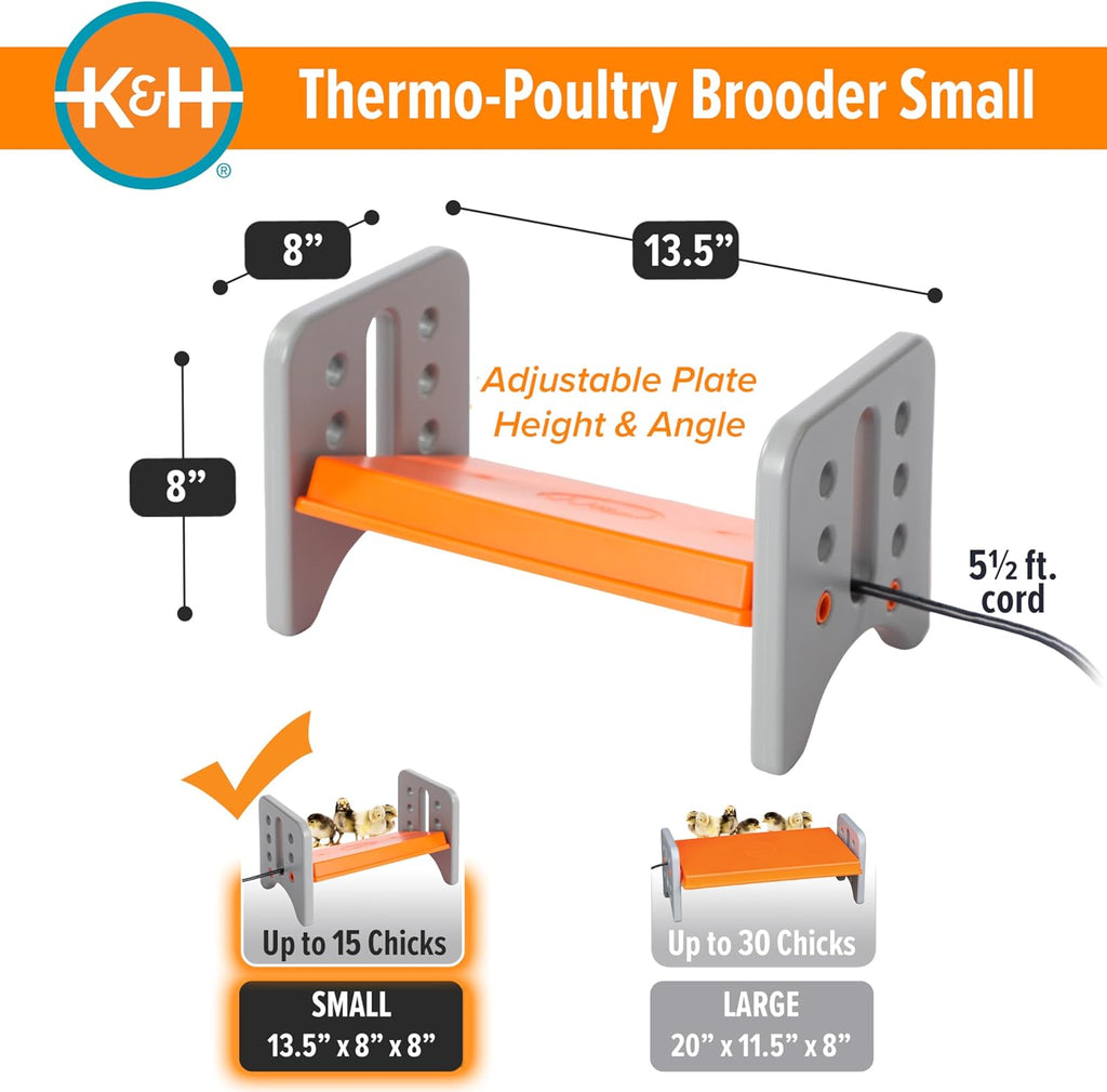 K&H Brooder Plate, Thermo-Poultry Brooder, Safety Listed, Small 25 Watts