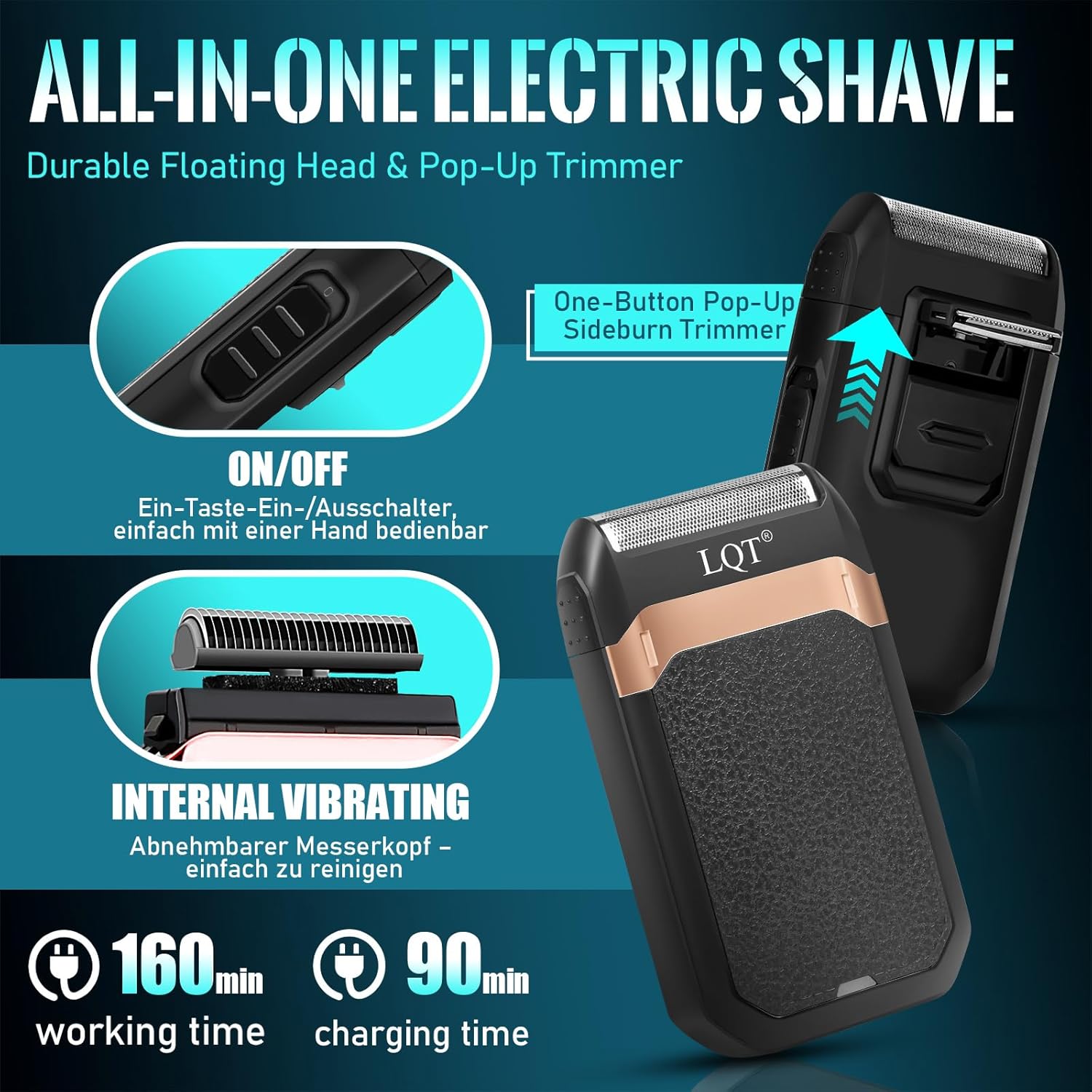 Hair Clippers Set for Men, Hair Clipper Trimmer with LED Display, Professional Cordless Hair Clipper Shaver Beard