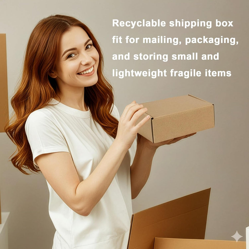 6x4x2 Inches Shipping Boxes Pack of 20, Small Corrugated Cardboard Box for Mailing Packing Literature Mailer