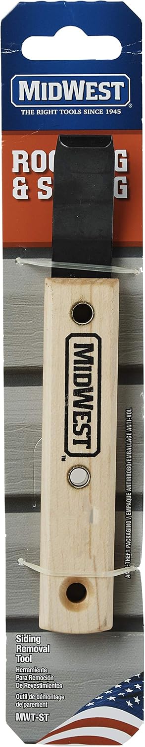 MIDWEST Siding Removal Tool, Offset Hardened, Steel Blade