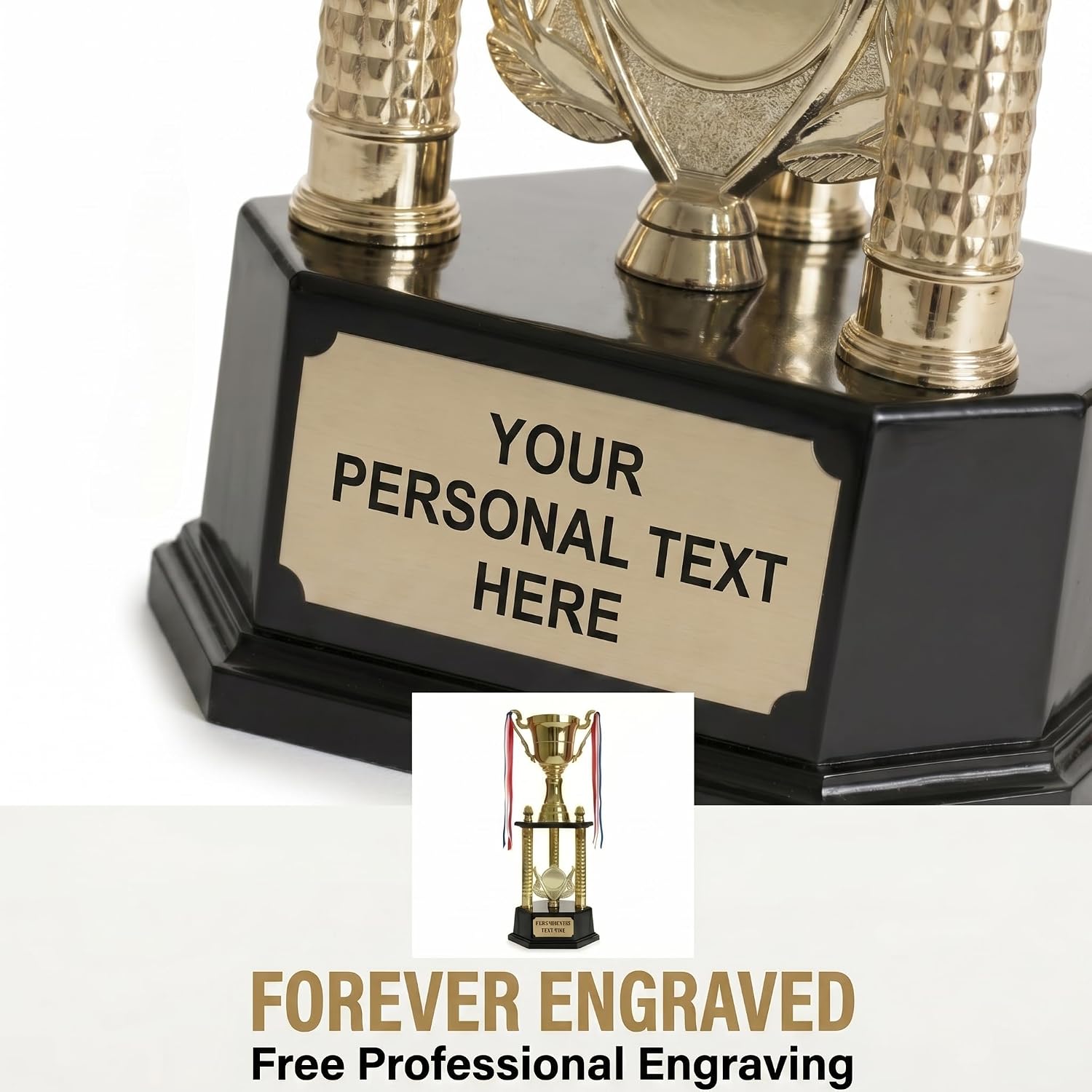 25 Inch Large Trophy Cup with Free Custom Engraving - Premium Metal Cup Award for Sports Tournaments, Employee of the