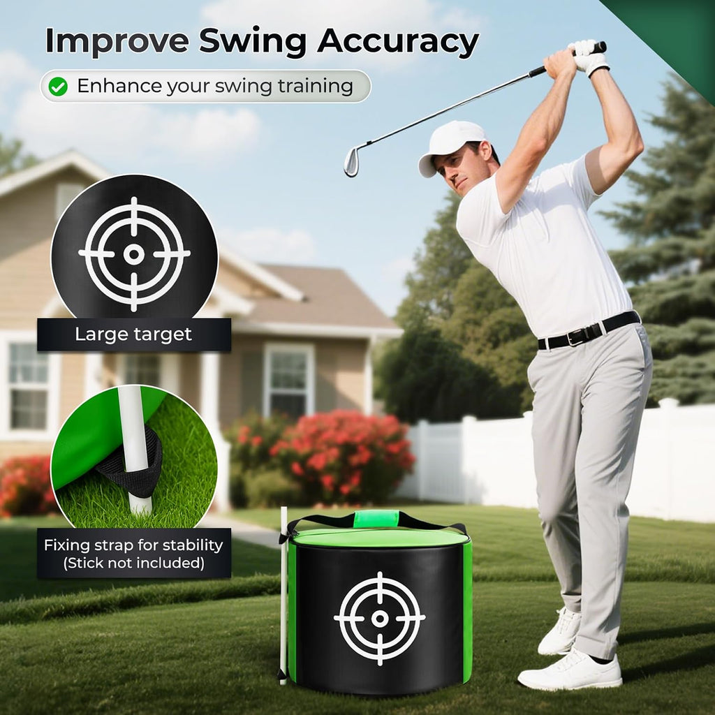 Golf Impact Bag for Swing Training, Golf Training Aids for Men | Golf Practice Equipment with Large Printed Target