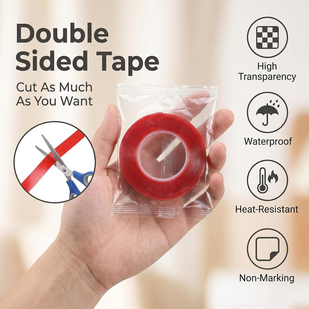 6 Rolls Adhesive Strong Sticky Nail Double Tapes Double Sided Tape