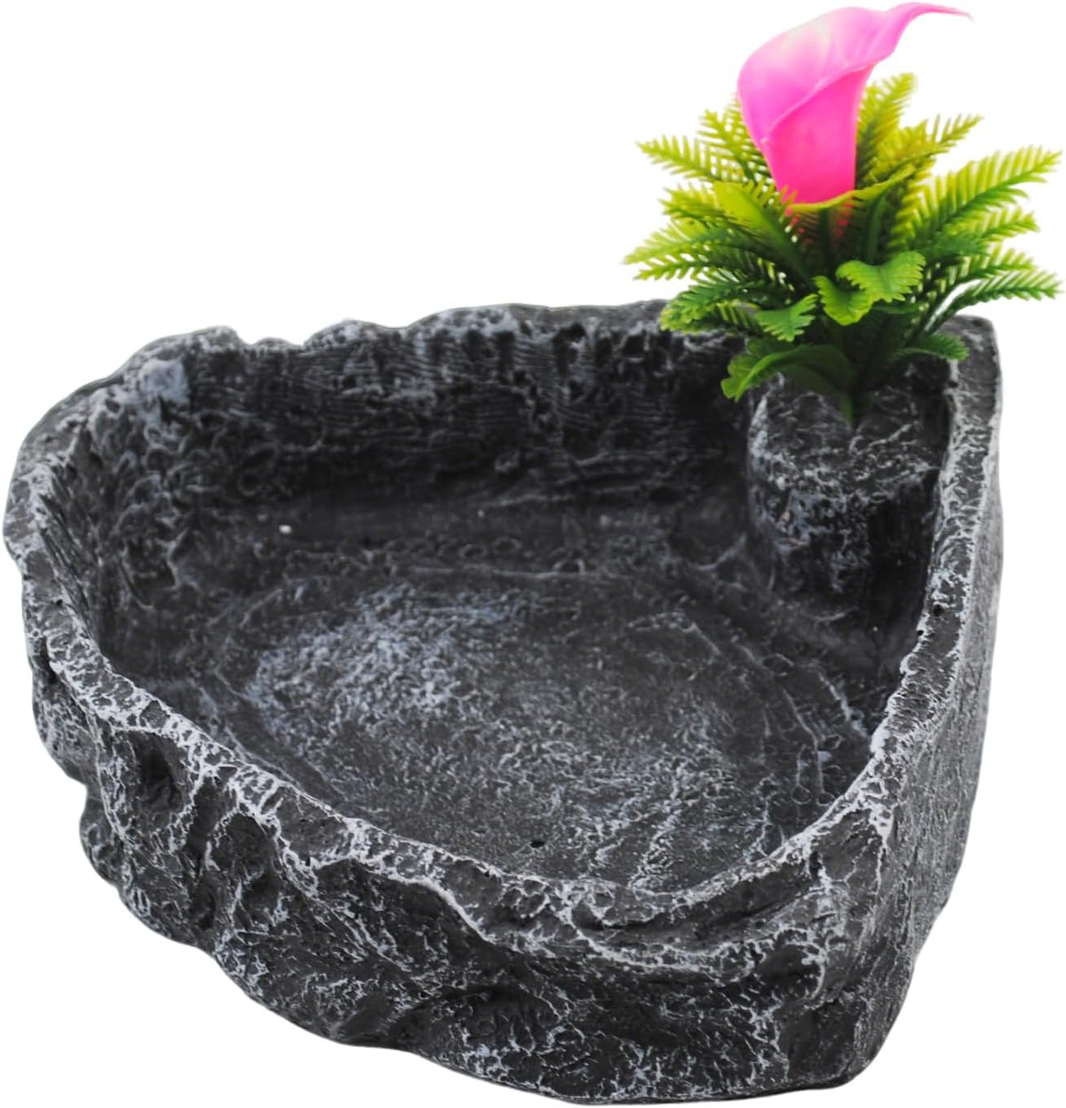 Reptile Water Dish Food Bowl,Corner Rock Terrarium Feeding Bowl Hermit Crab Water,Reptile Feeder Food and Water