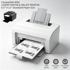 6 up 3-1/3“ x 4” Sticker Labels Shipping Address Labels for Laser & Inkjet Printers, 100 Sheets, Total 600 Labels