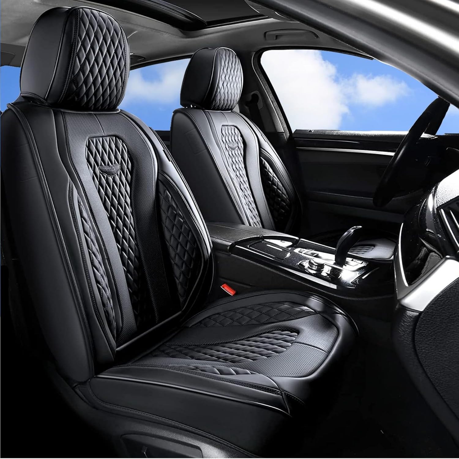 Seat Covers, Car Seat Covers Full Set, Black Car Seat Cover, Car Seat Covers Front Seats Back Seat Cover, Waterproof