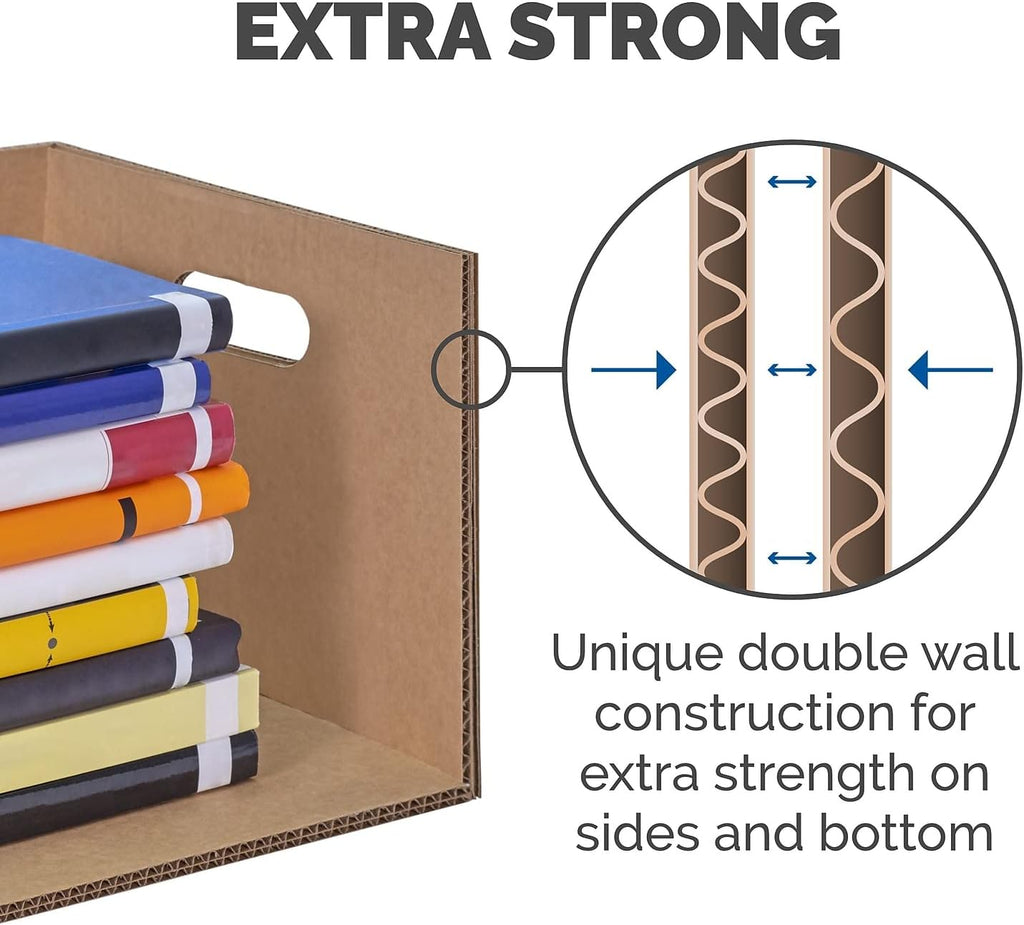 20-Pack Small Classic Moving Boxes with Reinforced Handles