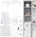 10 Pcs Locker Accessories with Locker Shelf, LED Mirror, Pen Holder, Magnetic Whiteboard with Marker, Back to School