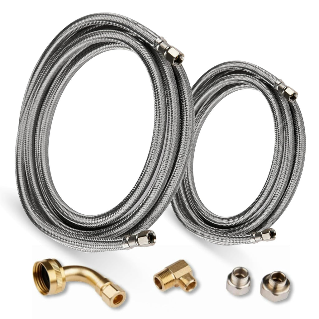 2-Pack Niikappu 6FT Dishwasher Hose with 3/8" Comp Connection(HOSE014-2)